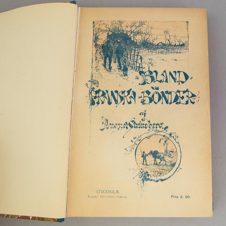A set of five books by August Strindberg, original editions.