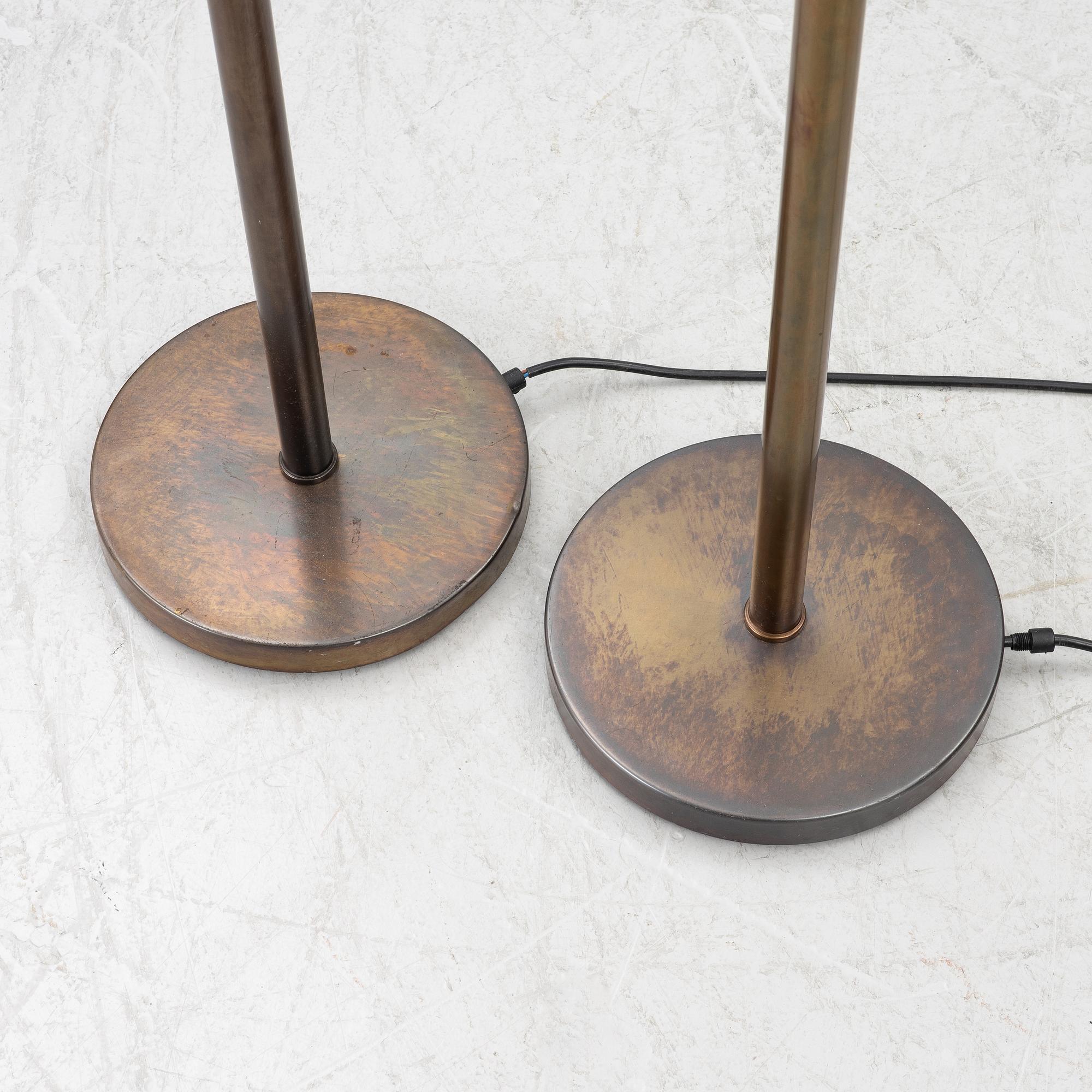 Floor lamps, a pair.