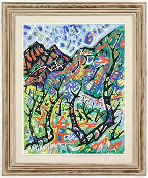 UNO VALLMAN, olja på pannå, signerad och daterad 1959.