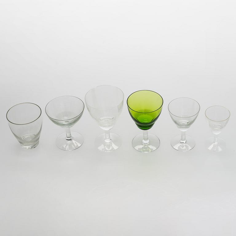 Kaj Franck, glasservis, 70 delar, "Fennia" Nuutajärvi Notsjö. Formgiven 1951.