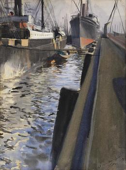540. Anders Zorn, "I Hamburgs hamn".