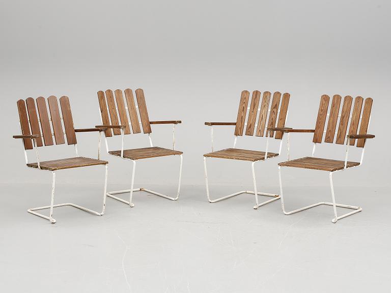 TRÄDGÅRDSGRUPP, 5 delar, Grythyttan. 1900-talets andra hälft.