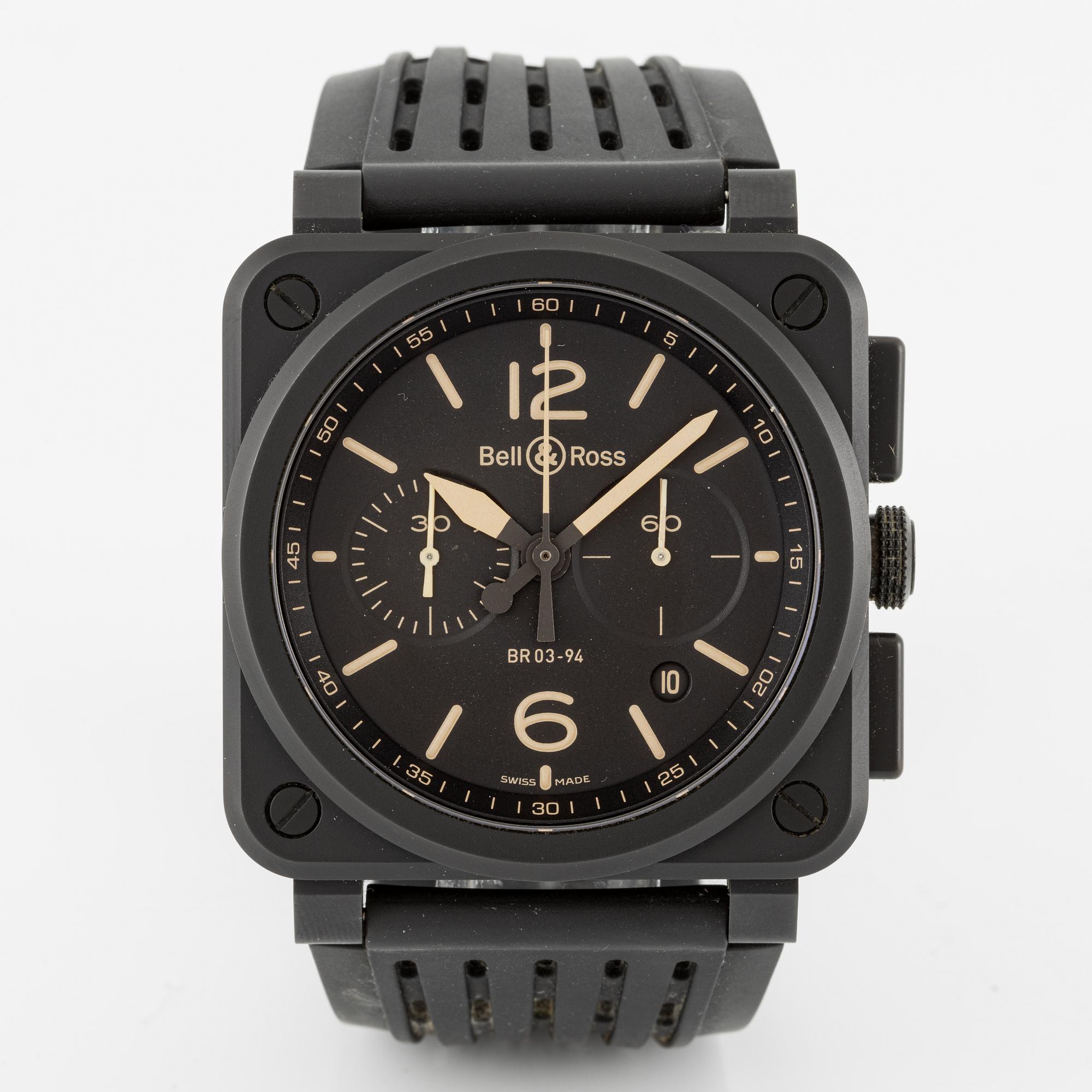 Bell & Ross, BR 03-94, Heritage Ceramic, kronograf, armbandsur, 42 mm.