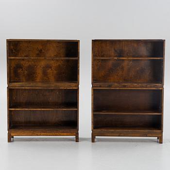 Axel Einar Hjorth, bokhyllor, två par, "Typenko", Nordiska Kompaniet, 1930-tal.