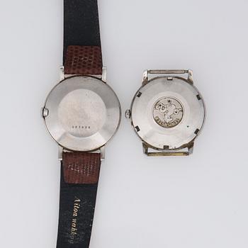 ARMBANDSUR, 2 st, herr, Omega och Jaeger le Coultre.