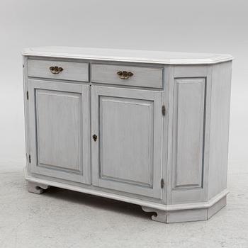Dining table, sideboard, 12 chairs, 2 armchairs, Gustavian style, second half of the 20th century.