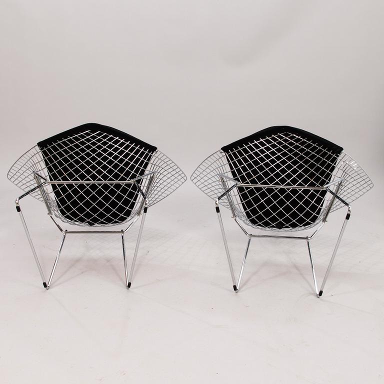 HARRY BERTOIA, fåtöljer, ett par, "Diamond Chair", Knoll, modellen formgiven år 1952.