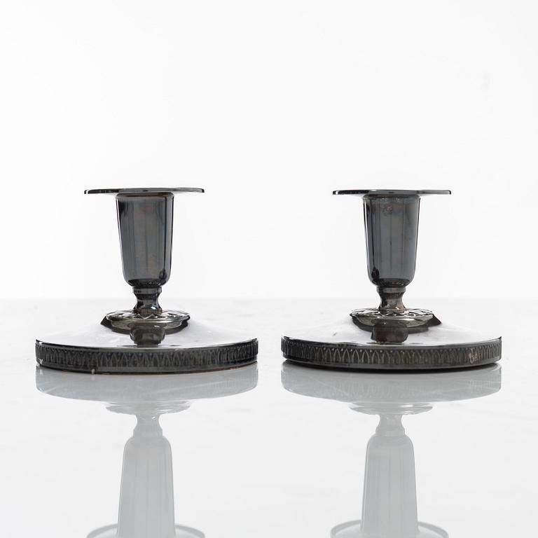 Candelsticks, a pair, silver, Gothenburg 1958.