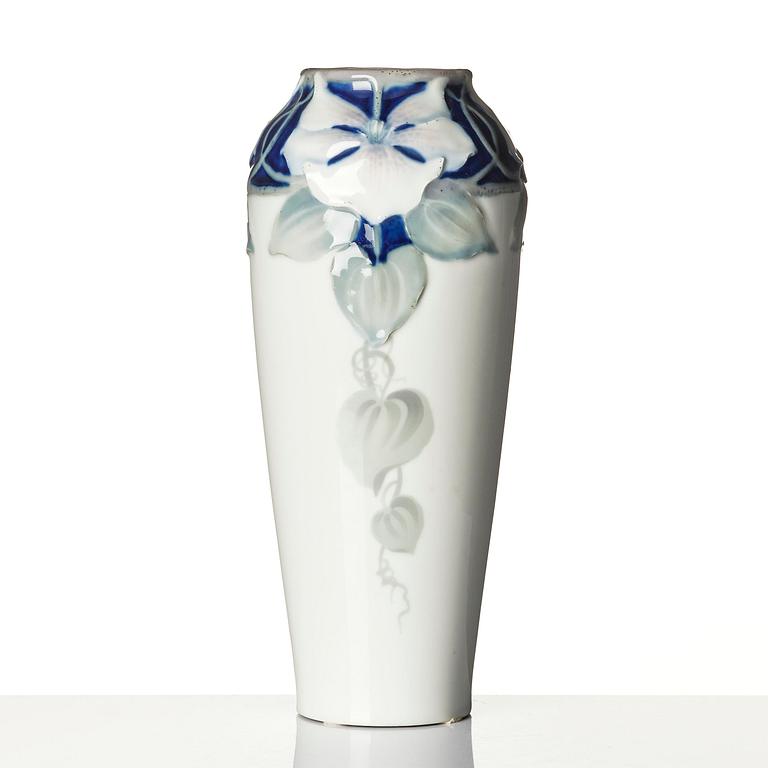 Nils Emil Lundström, an Art Nouveau porcelain vase, Rörstrand, ca 1900.