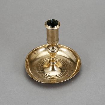 LJUSSTAKE, mässing, 1700-tal.