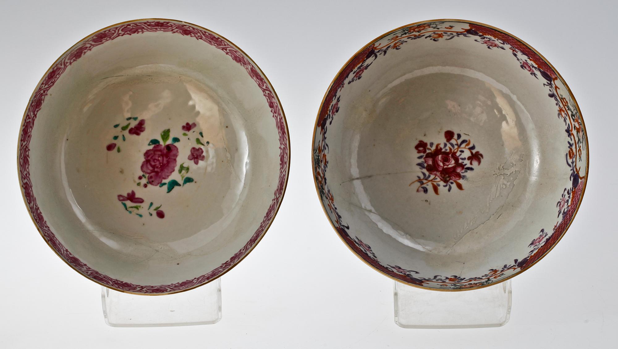 SKÅLAR, 2 st, porslin, Kina, Qianlong, 1700-tal.