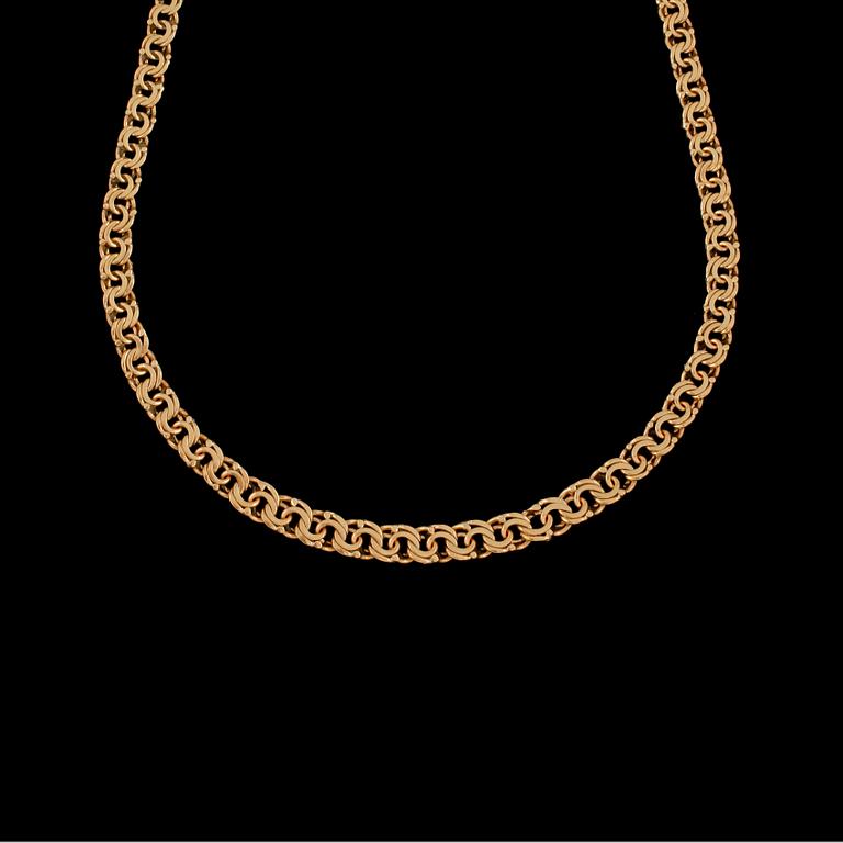 HALSLÄNK, 18K guld, kattfotstämplad, 1945. Vikt 24.0 g.