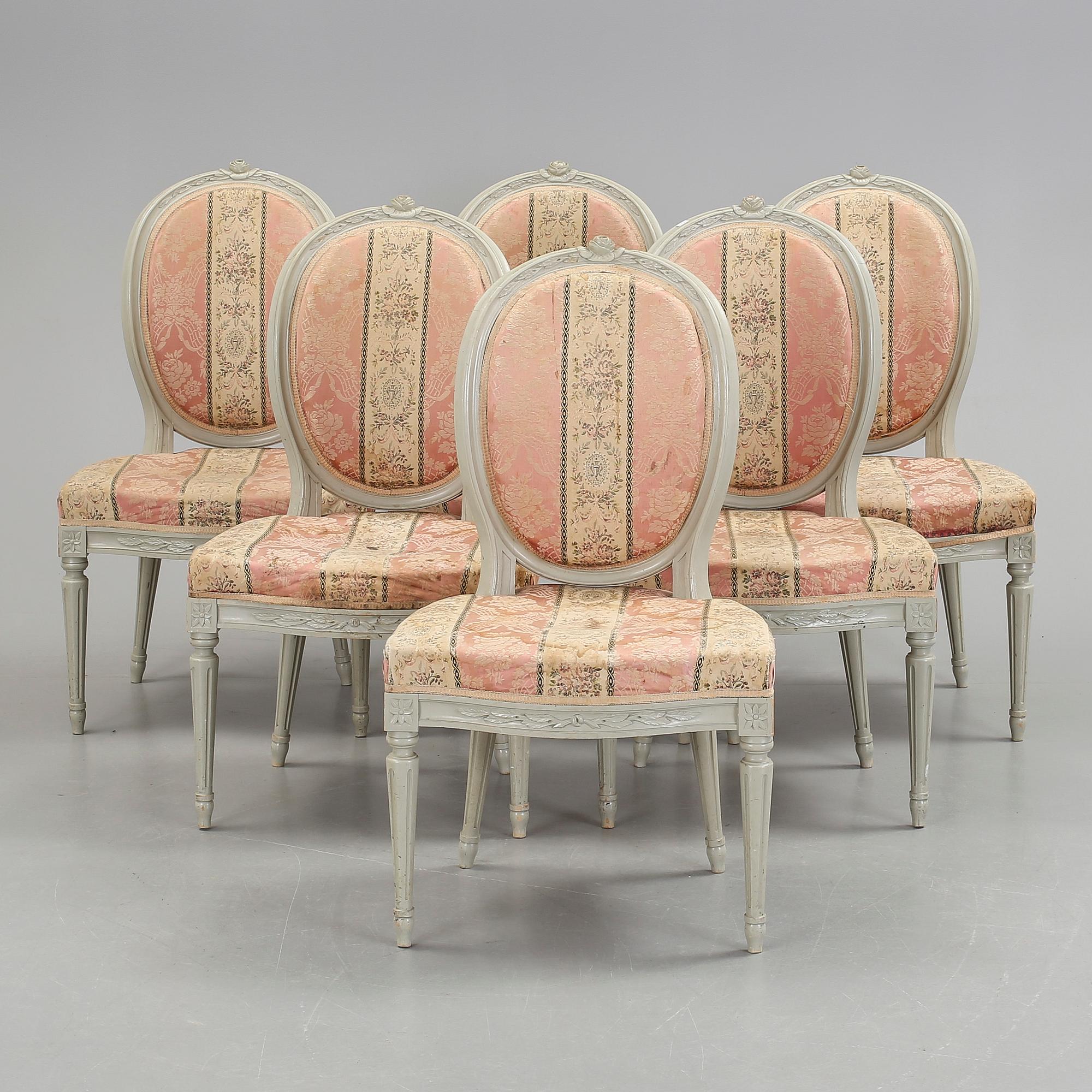 STOLAR, 6 st. Gustaviansk stil. 1900-tal.