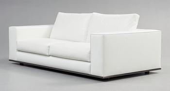 A Rodolfo Dordoni white leather 'Hamilton' sofa, Minotti, Italy, post 2004.