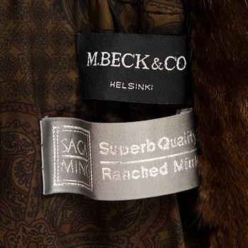 A SAGA MINK FUR COAT by M. Beck & CO, Helsinki.