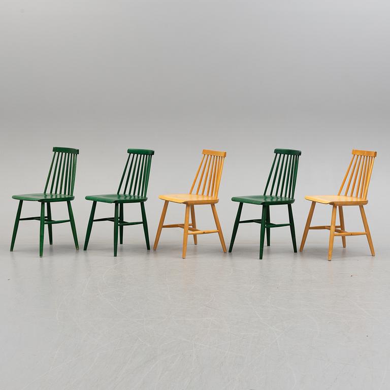 Three 'Preben' and two 'Per' chairs from IKEA, 1970s/1980s.