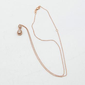 Pendant, 14K rose gold with brilliant-cut diamonds.