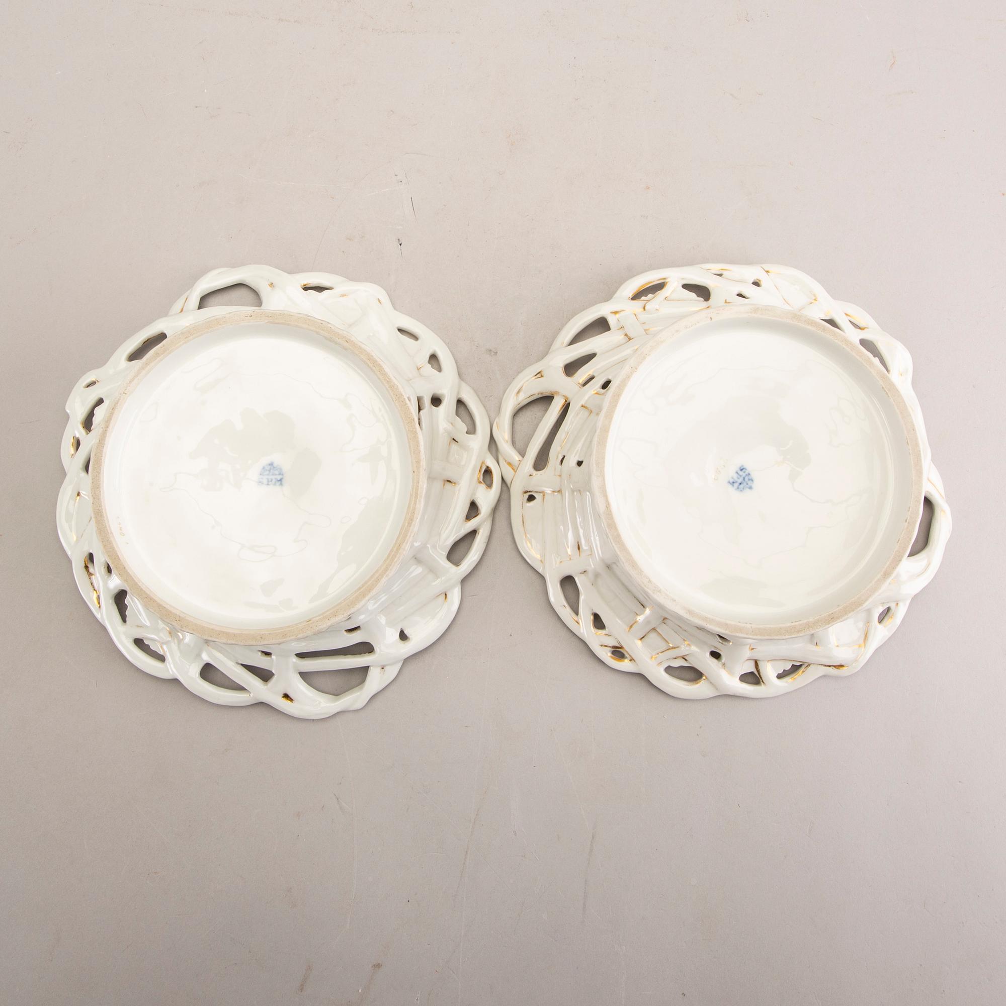 A pair of Eisenberg porcelain bowls later part of the 19th century.