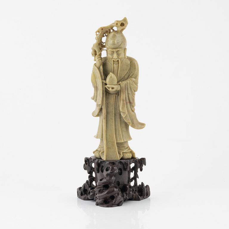 A Chinese sculpture of one of the immortals, early 20th Century.