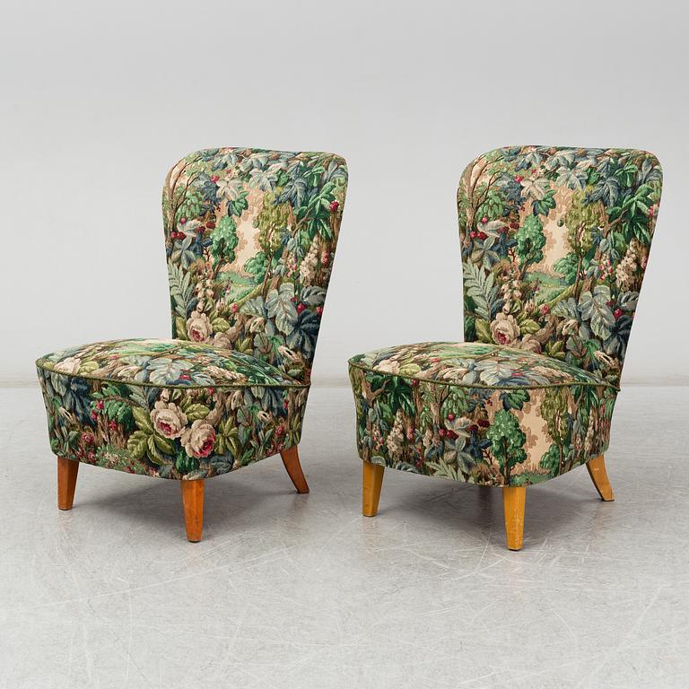 A pair of 1930s-40s easy chairs.