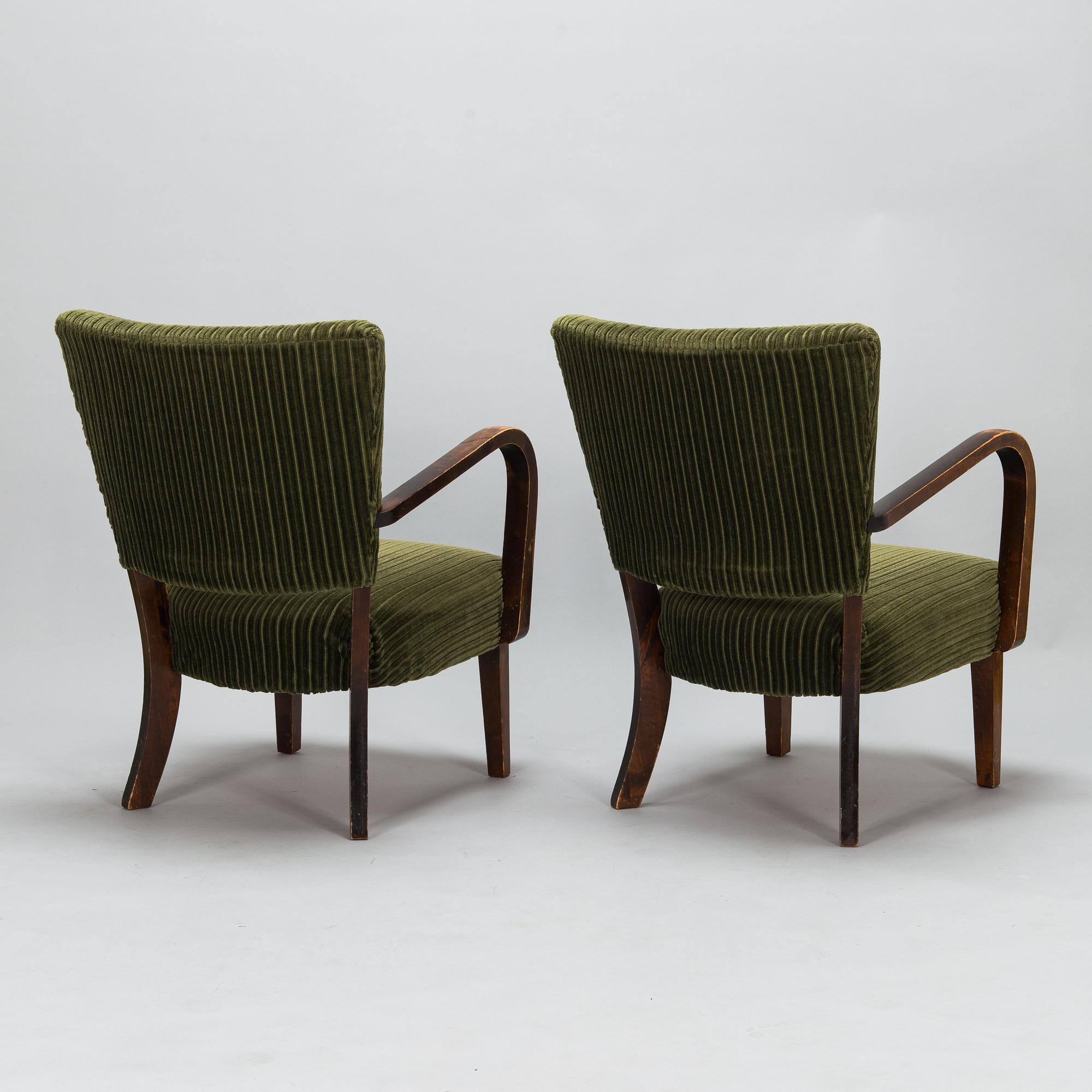 Ilmari Tapiovaara, fåtöljer, ett par modell 248 Asko 1940-tal.