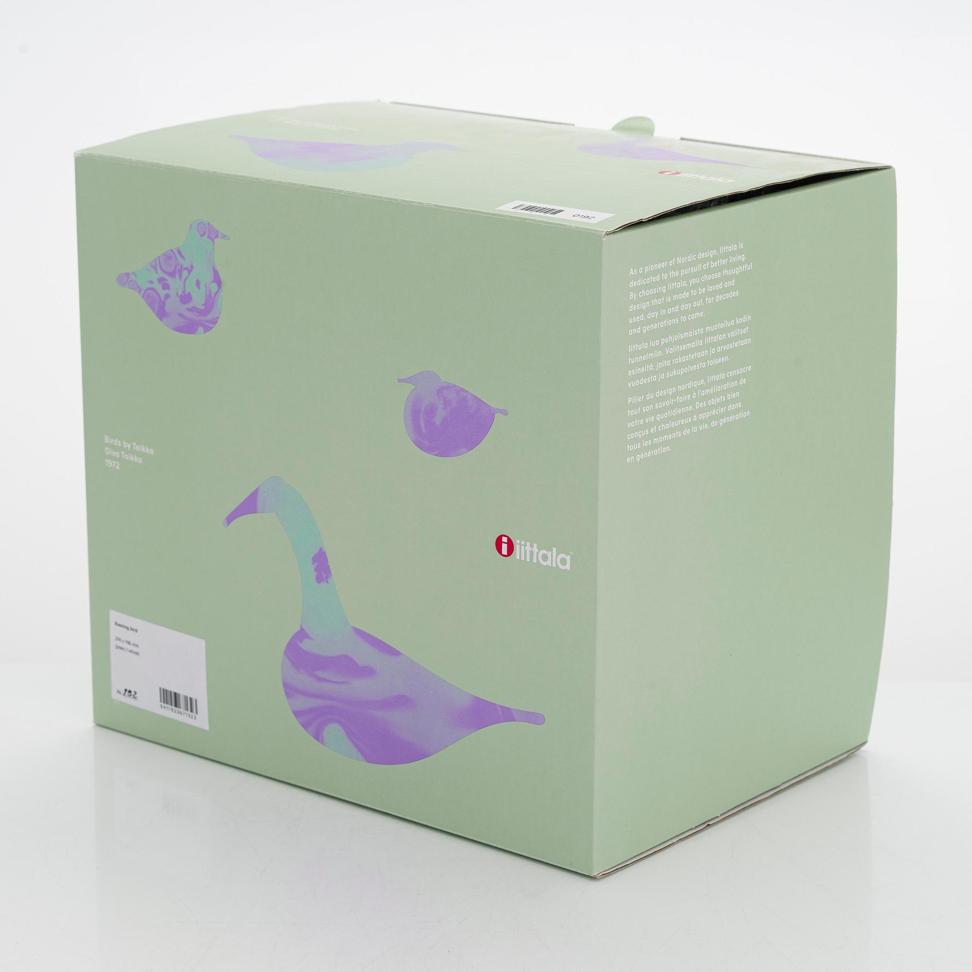 Oiva Toikka, glasfågel, signerad Oiva Toikka IITTALA SCOPE 192.