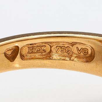 An 18K gold ring "Sophia Albertina" with topazes and diamonds ca. 0.72 ct in total. Ofelia Jewelry, Helsinki 1998.