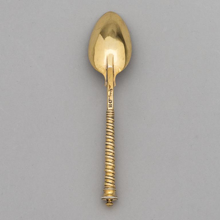 Ignati Sazikov, Serveringssked, förgyllt silver, S:t Petersburg 1860-tal.