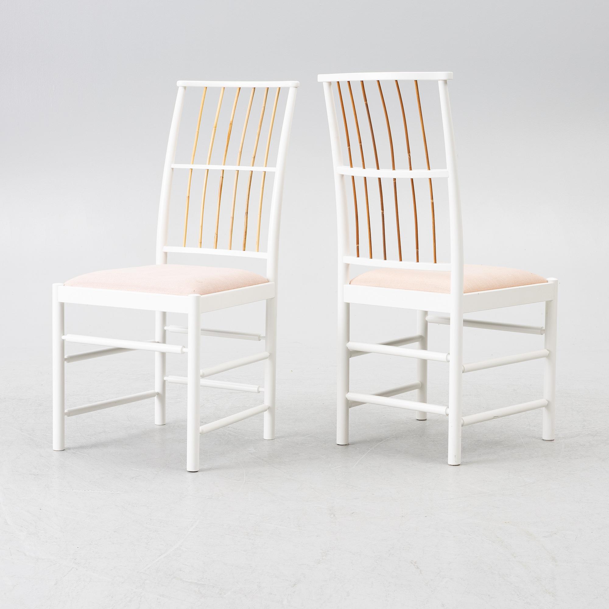 Josef Frank, chairs, 6 pcs, model B 2025, Svenskt Tenn, after 1985.