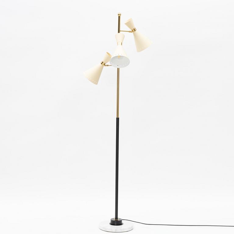 Stilnovo, a brass and marble floor lamp 'c20201, Italy, 2017.
