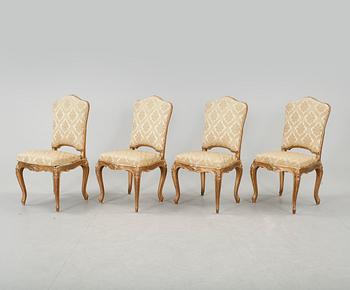 STOLAR, 4 st, Rokokostil, Frankrike, 1800-tal.