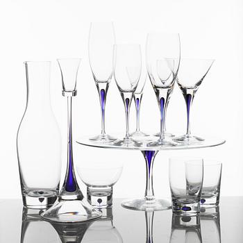 Erika Lagerbielke, glasservis, 120 delar, "Intermezzo", Orrefors.