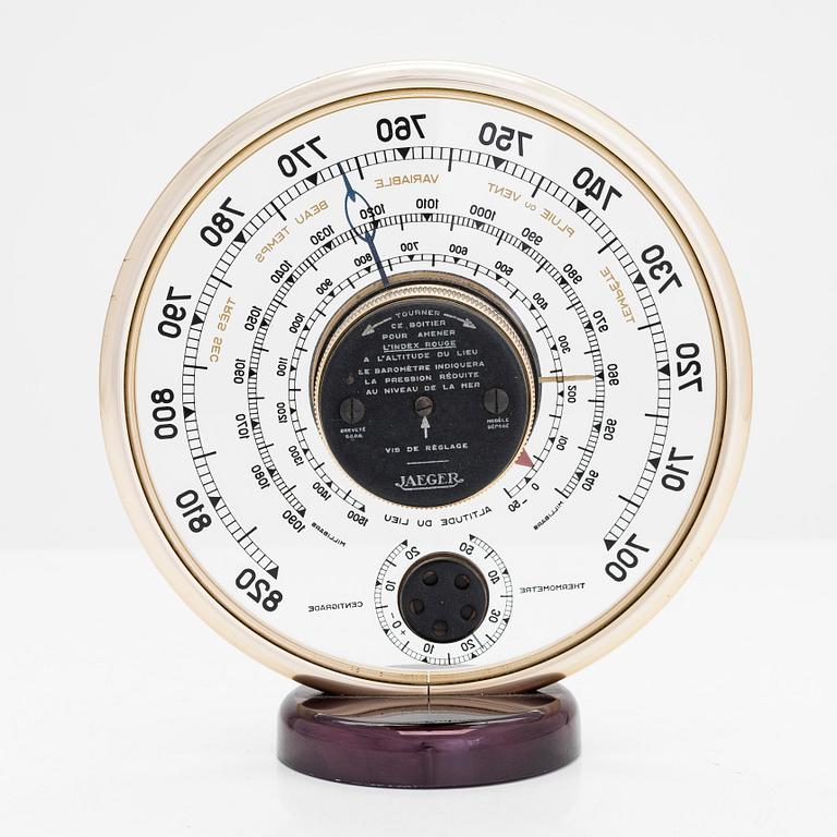 Barometer, Jaeger, modell 7.A.B, Frankrike, 1900-talets mitt.