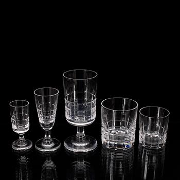 GLASSERVIS, 53 delar, glas, "City", Vicke Lindstrand, Kosta, 1960-80.