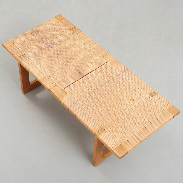 Børge Mogensen, A Børge Mogensen oak and rattan bench, model 5272, Fredericia Furniture, Denmark 1950-60-s.