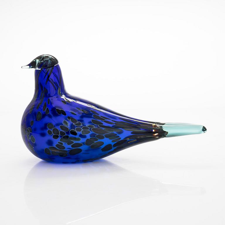 Oiva Toikka, a "Sinikki" glass bird, signed O. Toikka Nuutajärvi Vantaa-Vanda.