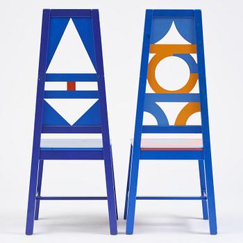 Mårten Andersson, a set of six chairs, "Från gryning till natt" (From Dawn to Night), 1998.