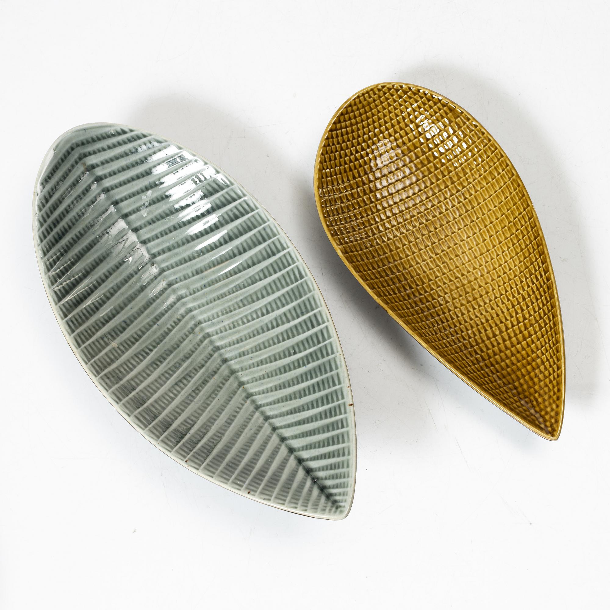 Stig Lindberg, keramik, 6 delar, "Reptil", Gustavsberg.