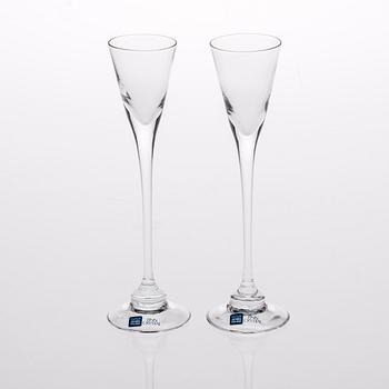 GLASSERVIS, 24 st + 9 st, bl a "Aurora", Heikki Orvola, Iittala, 1900-talets slut.