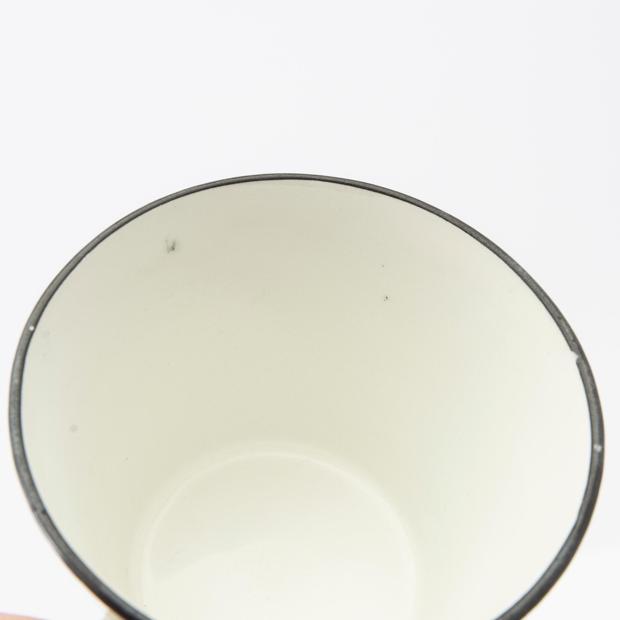 Eugen Trost, tekoppar 19 st "Zebra" Uppsala Ekeby/Gefle flintgods 1900-talets andra hälft.