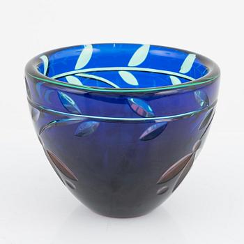 Erika Lagerbielke, skål, glas, Orrefors Gallery, 17/30, daterad -92.