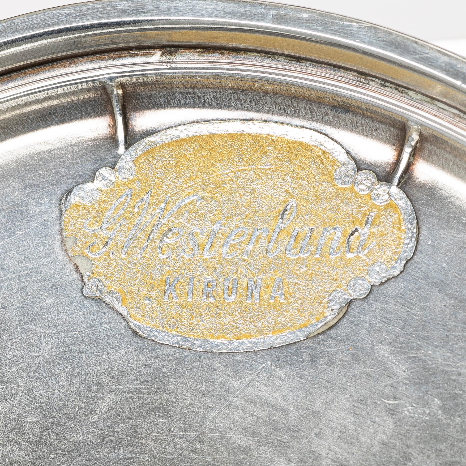 A silver bowl on foot, GAB, Stockholm, 1931.