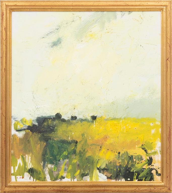 Gustav Arne, "Yellow Landscape - Yellow Fields".