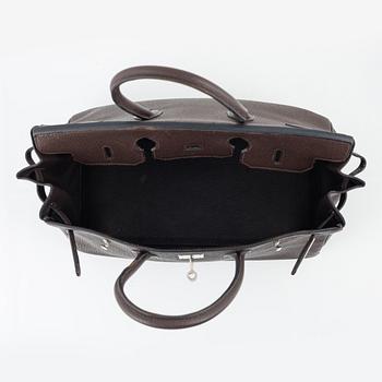 Hermès, a chocolate brown Togo leather 'Birkin 35' handbag, 2008.