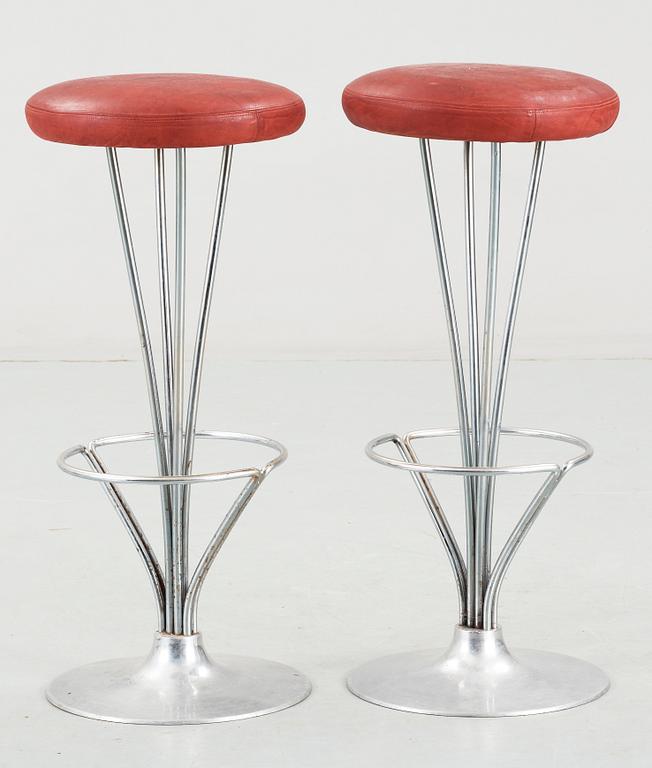 BARSTOLAR, ett par, Piet Hein för Fritz Hansen, Danmark, 1987.