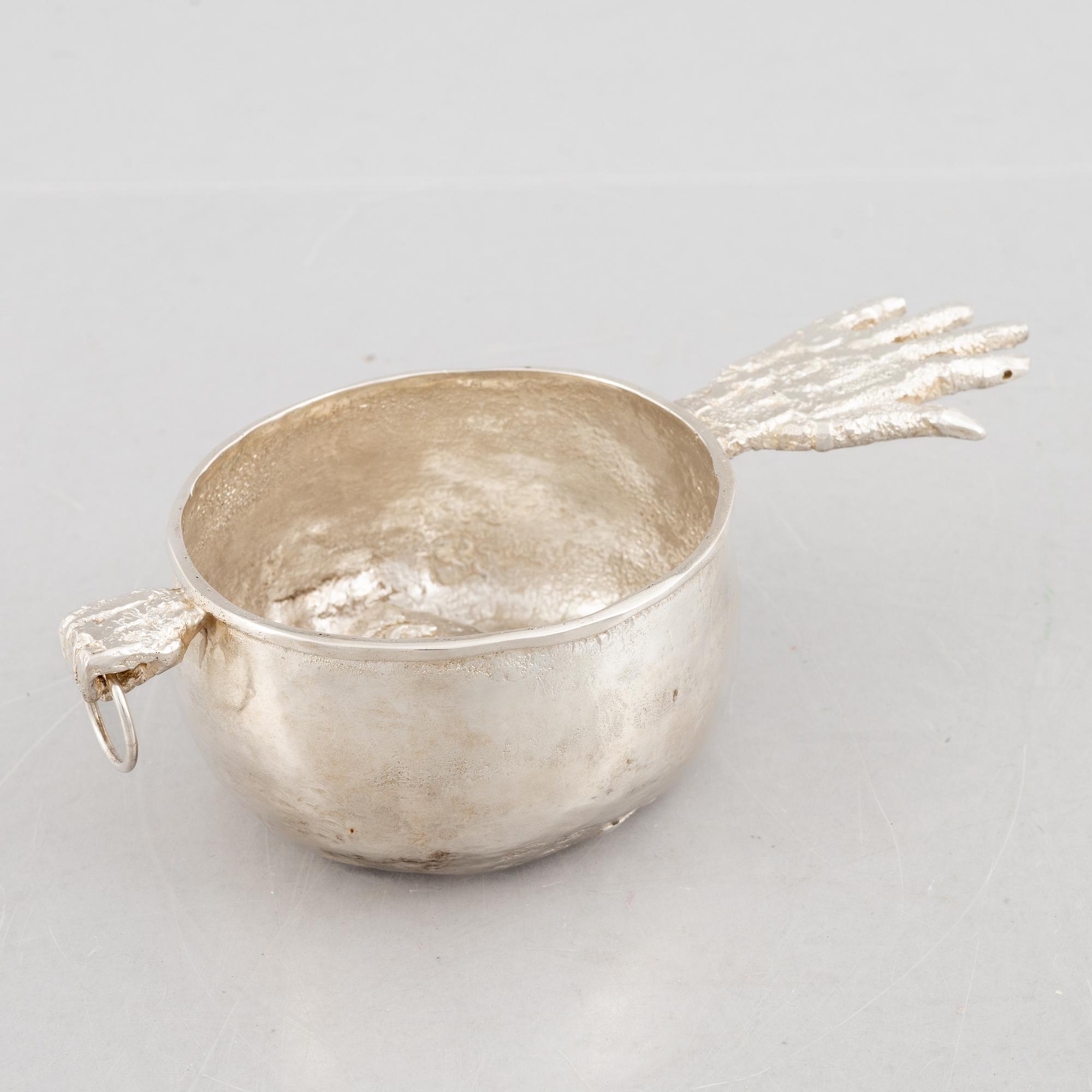 A silver drinking cup, no marks, Lars Arby, Stockholm, Sweden.
