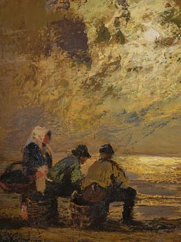 Louis Douzette, Coastal landscape.