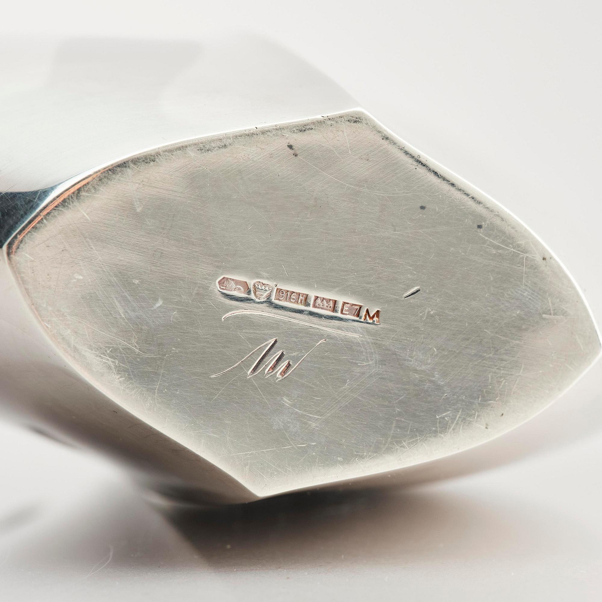 Tapio Wirkkala, a 'TW 42' silver vase, Kultakeskus, Hämeenlinna 1958.