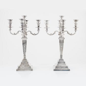 Kandelabrar, ett par, sterling silver, Polar Art, Stockholm (verksam 1980-2009).