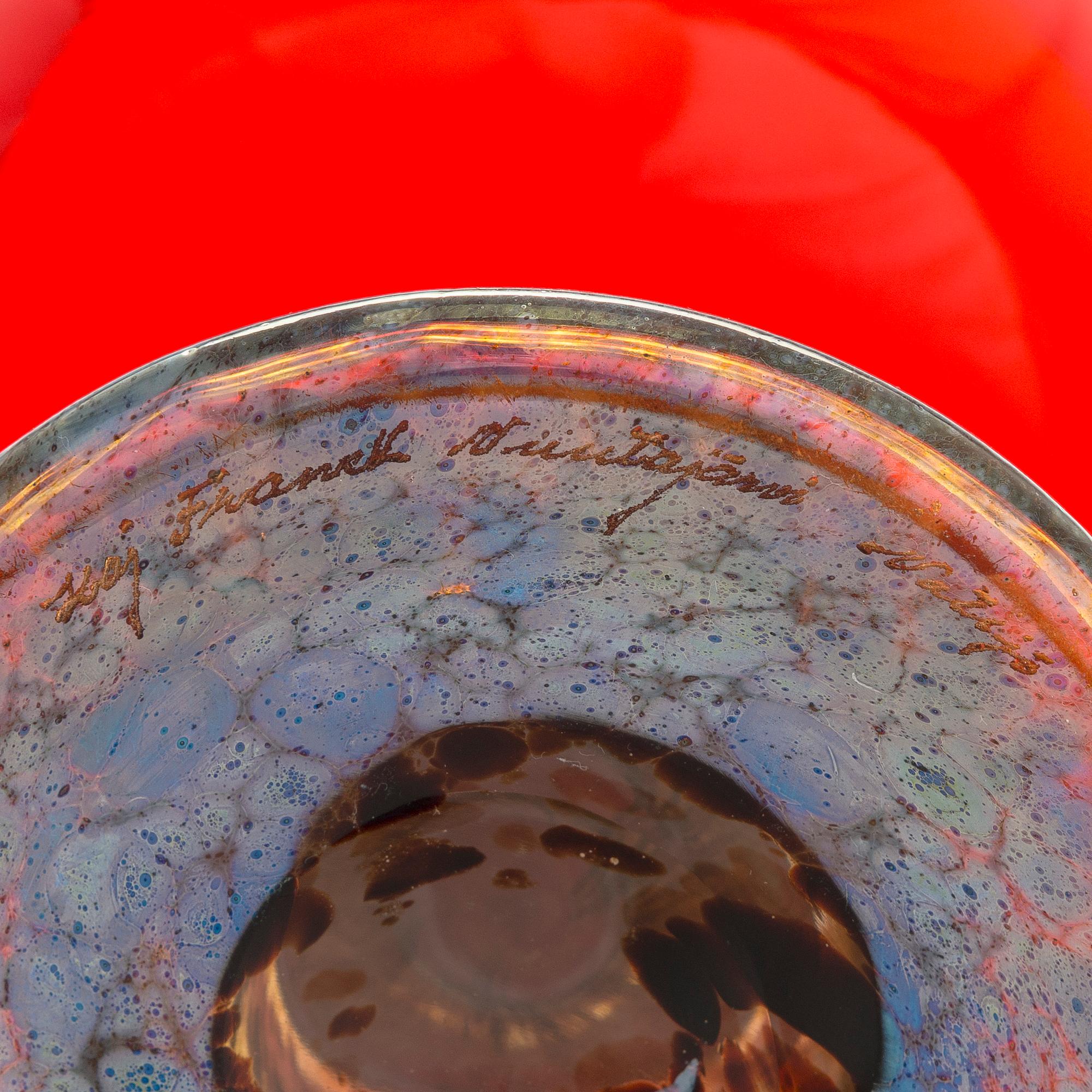 Kaj Franck, a glass goblet, signed Kaj Franck Nuutajärvi Notsjö.